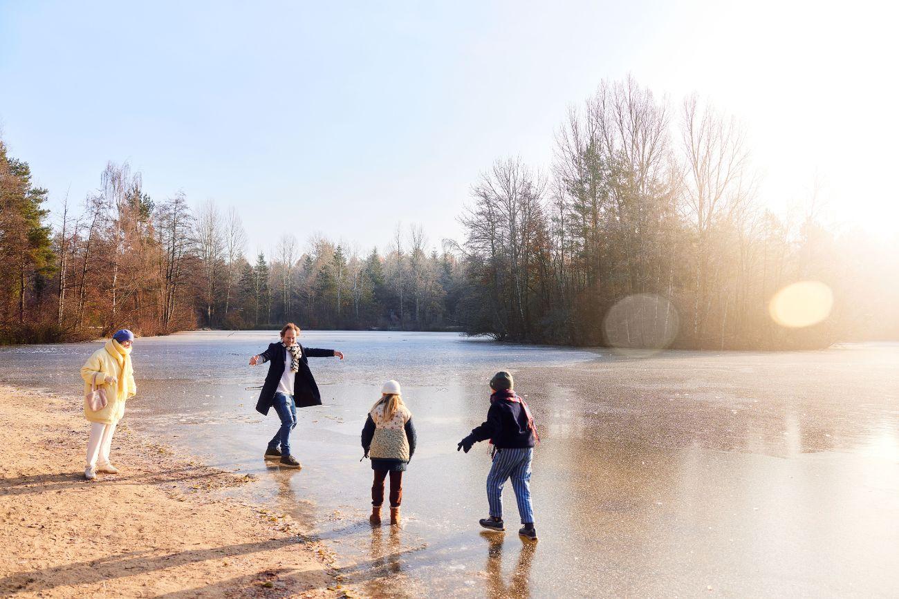 Center Parcs Bispinger Heide bevroren meer